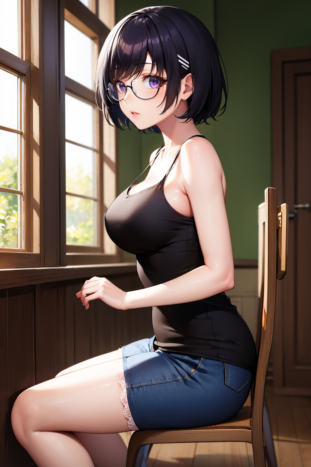 AI绘画StableDiffusion带信息样图（civitai.com站精选）-眼镜妹子
