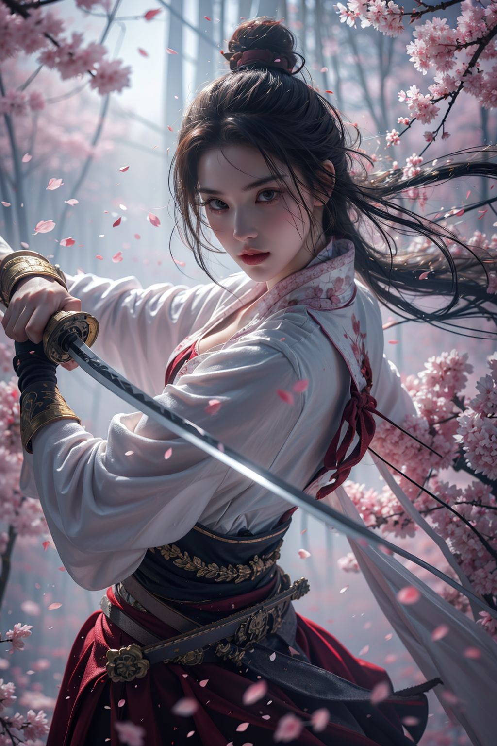 AI绘画StableDiffusion带信息样图（civitai.com网站精选）-美女舞剑