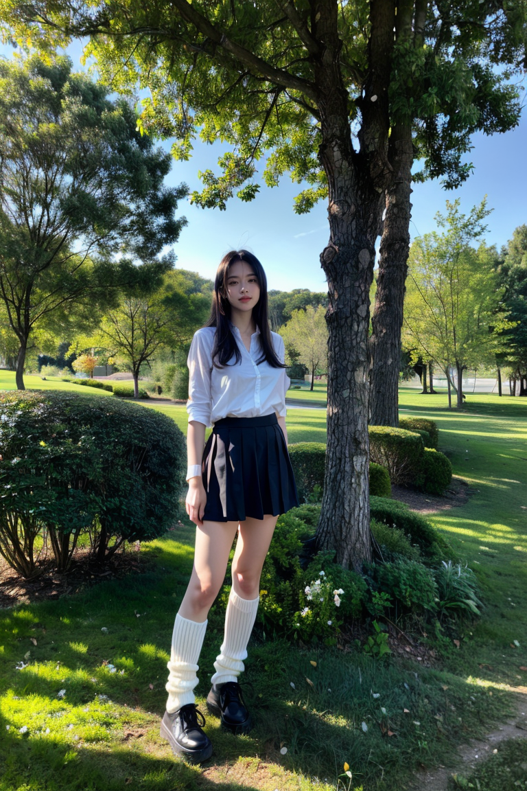 AI绘画StableDiffusion带信息样图（civitai.com网站精选）-穿学生装的少女