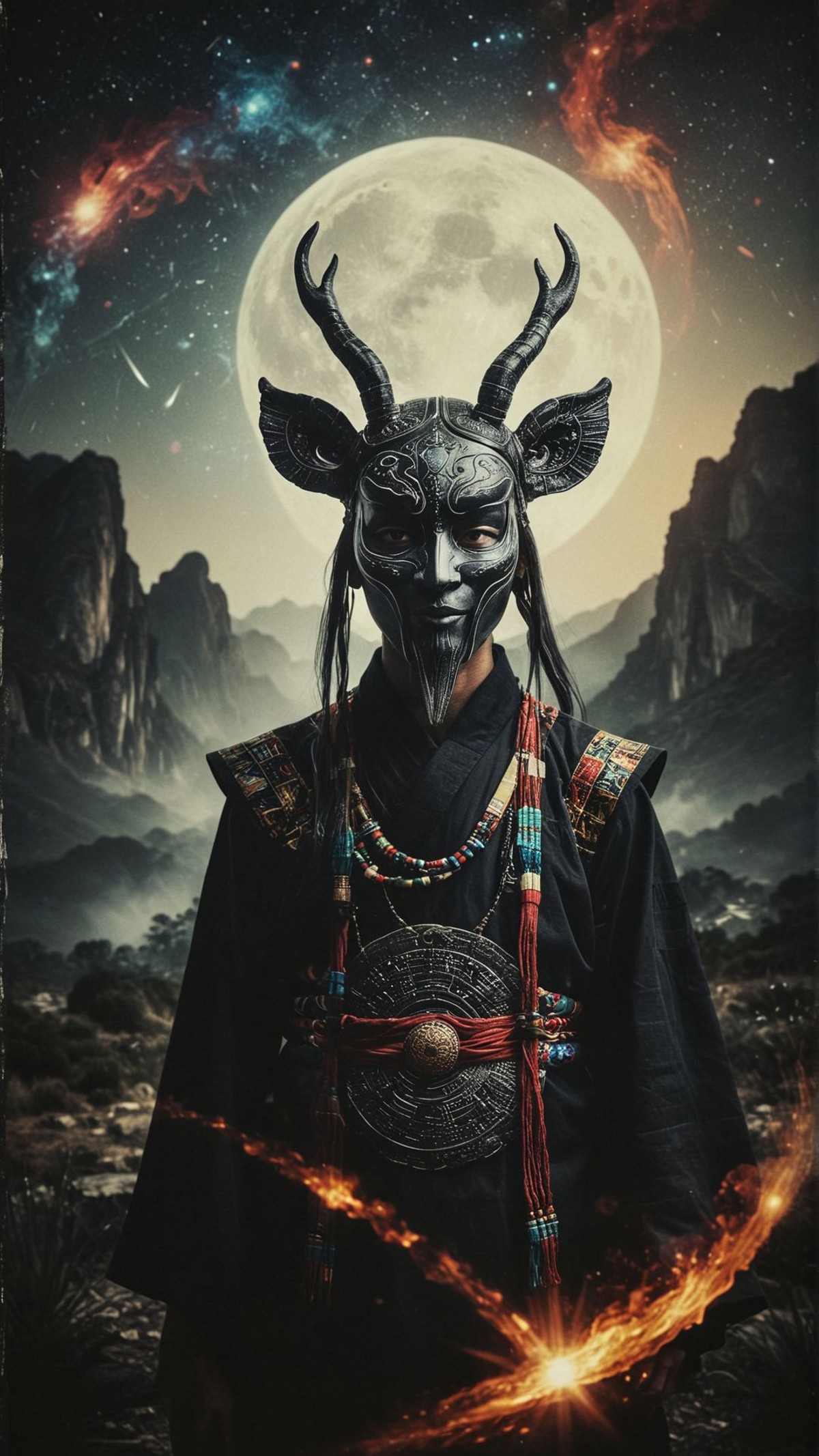 AI绘画StableDiffusion带信息样图（civitai.com网站精选）-戴面具的少数民族