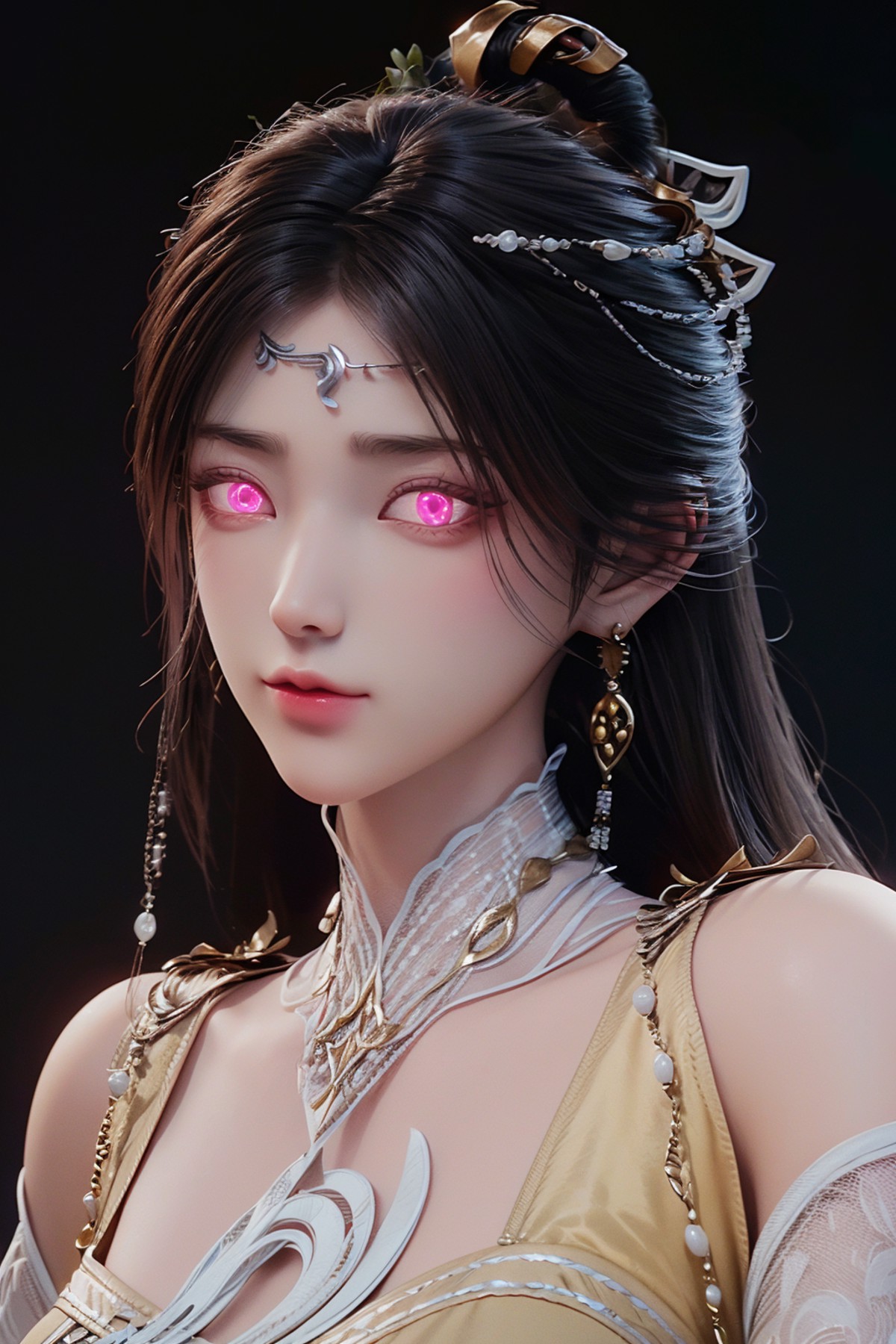 AI绘画StableDiffusion带信息样图（civitai.com网站精选）-红眼古典美妇