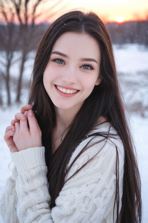 AI绘画StableDiffusion带信息样图（civitai.com网站精选）-雪地少女
