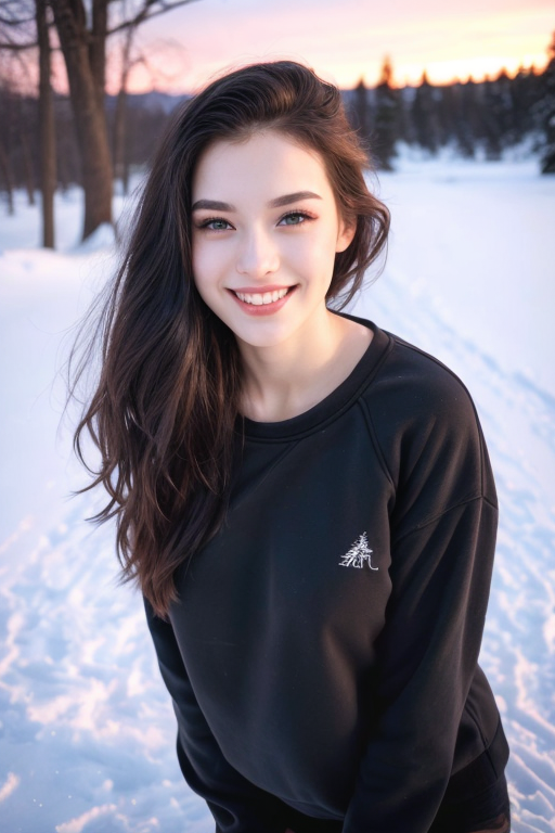 AI绘画StableDiffusion带信息样图（civitai.com网站精选）-雪地少女