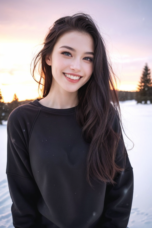 AI绘画StableDiffusion带信息样图（civitai.com网站精选）-雪地女人