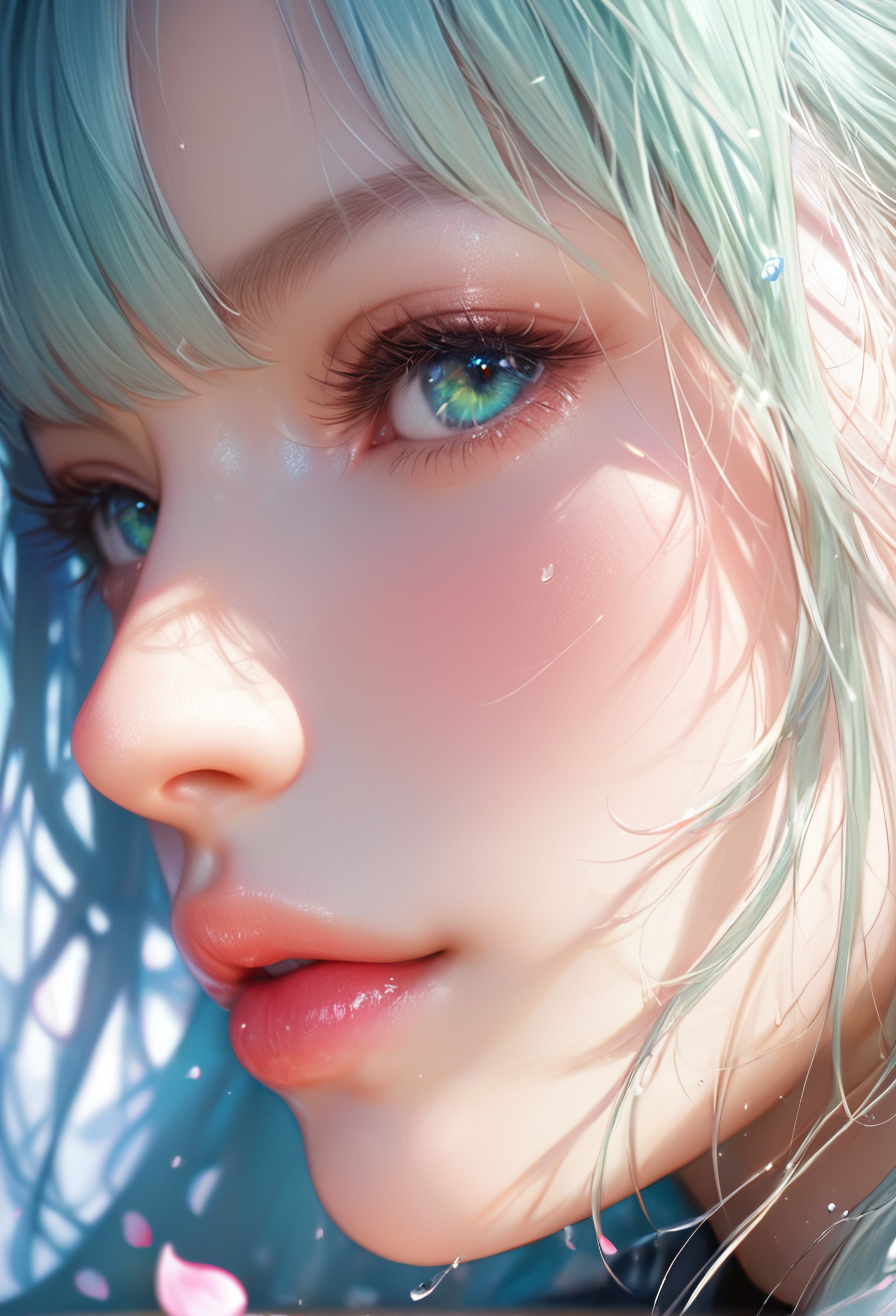 AI绘画StableDiffusion带信息样图（civitai.com网站精选）-漂亮的美女侧脸