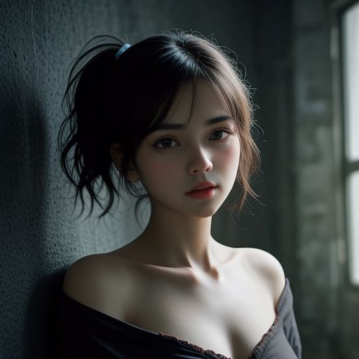 AI绘画StableDiffusion带信息样图（civitai.com网站精选）-侧光中的性感女孩