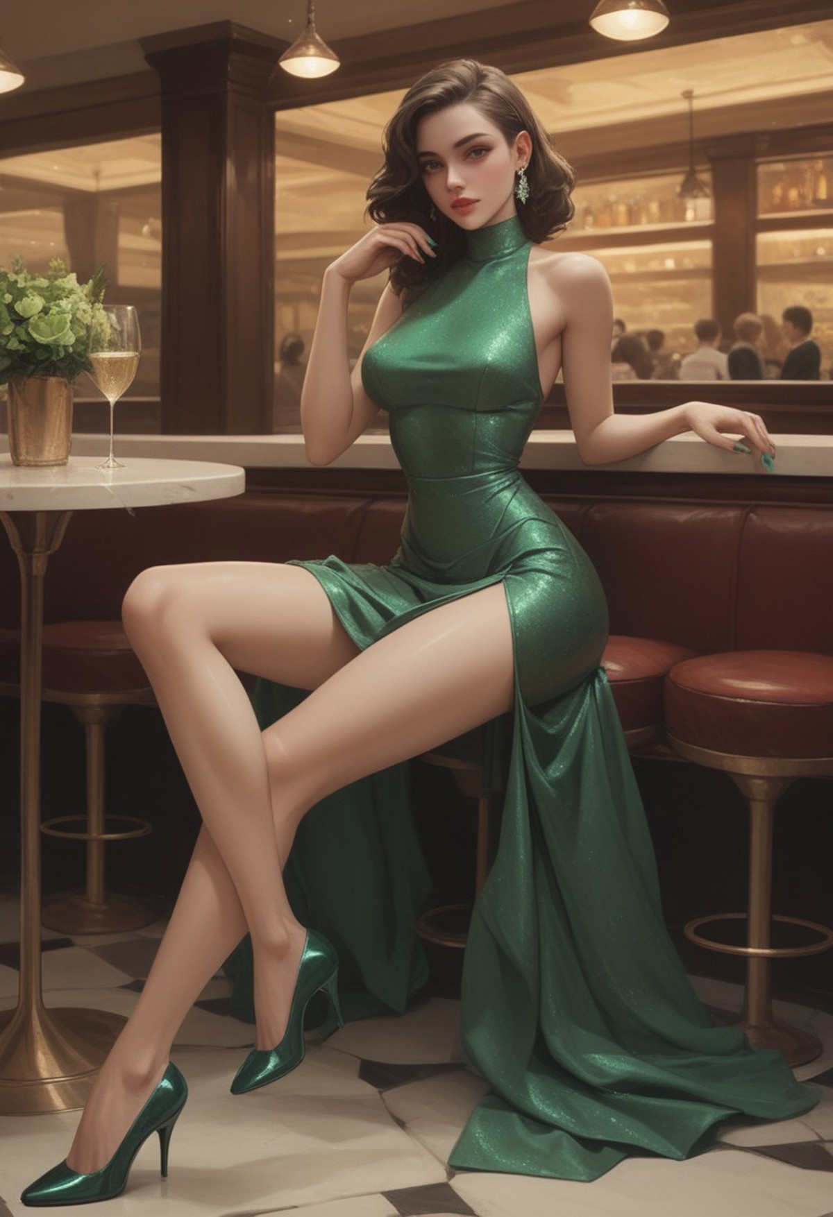 AI绘画StableDiffusion带信息样图（civitai.com网站精选）-性感礼服女郎