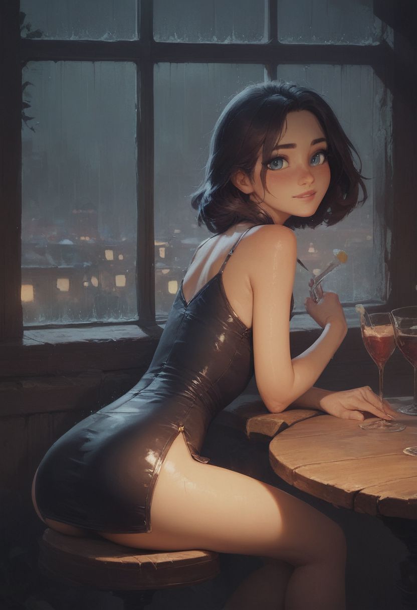 AI绘画StableDiffusion带信息样图（civitai.com网站精选）-小皮裙少女