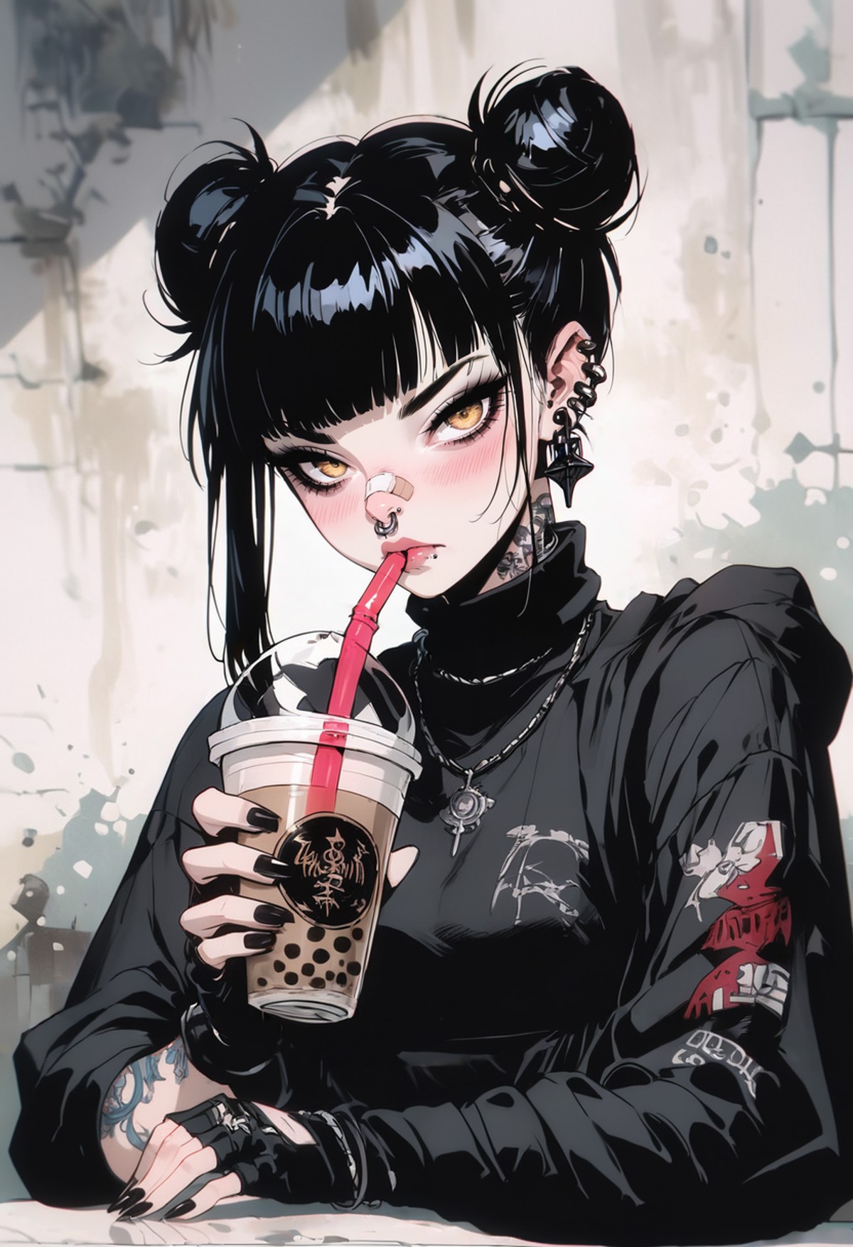 AI绘画StableDiffusion带信息样图（civitai.com网站精选）-朋克少女