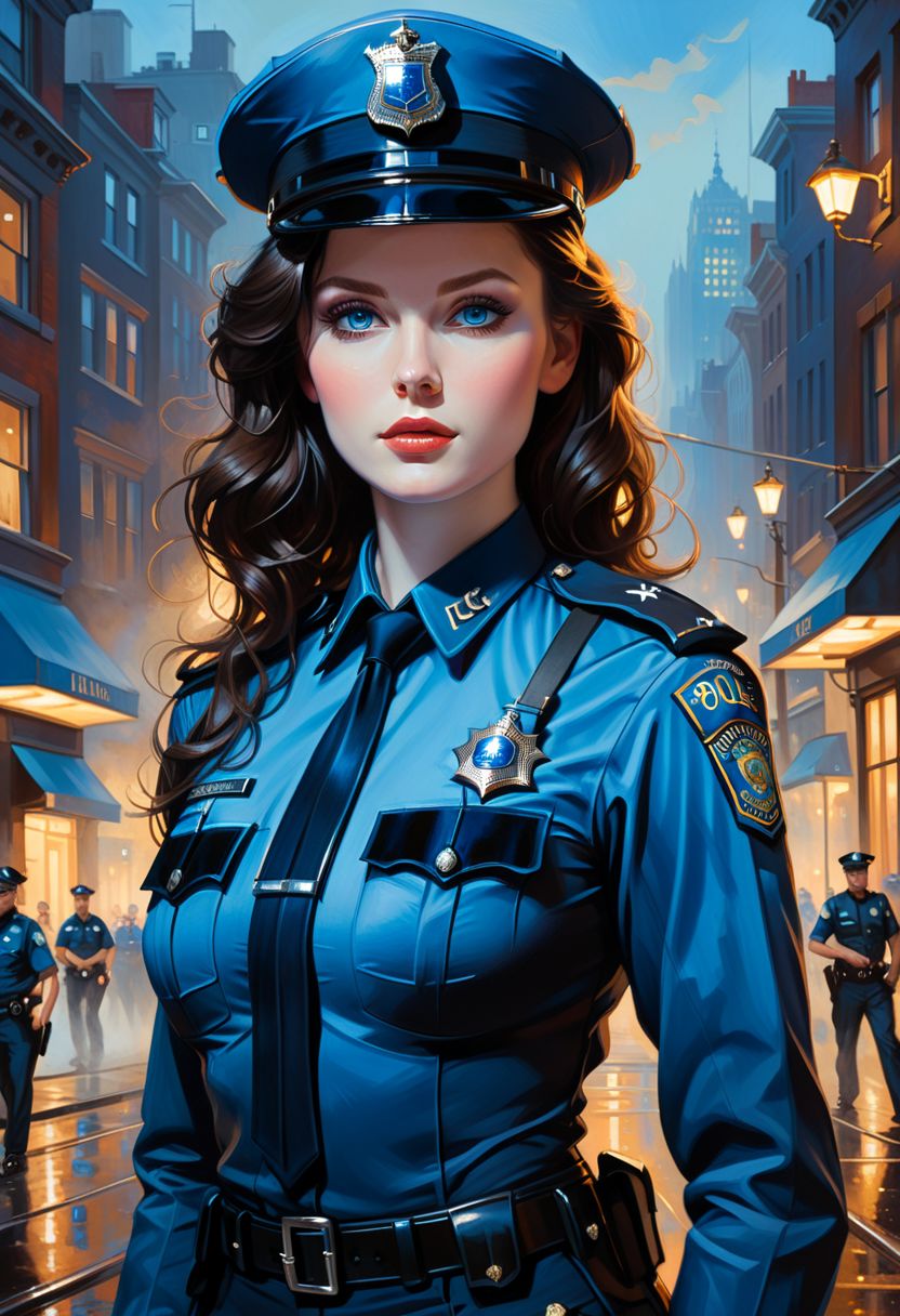 AI绘画StableDiffusion带信息样图（civitai.com网站精选）-米国漂亮女警
