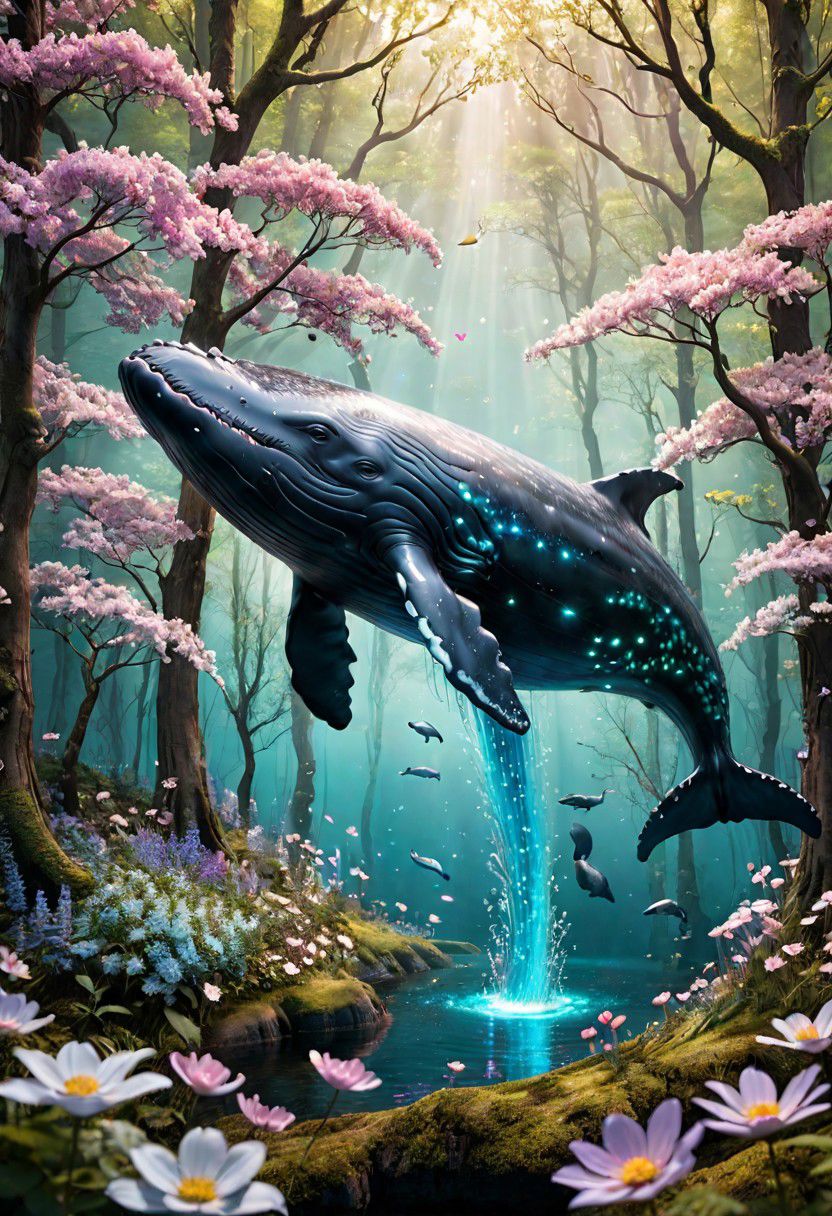 AI绘画StableDiffusion带信息样图（civitai.com网站精选）-悬空的巨型鲸鱼
