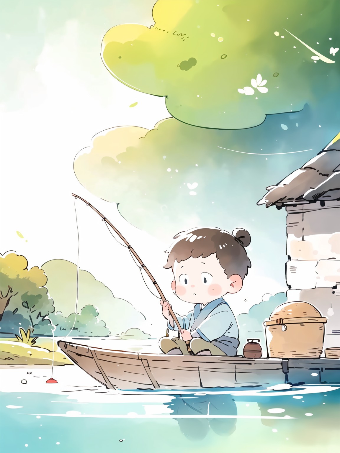 AI绘画StableDiffusion带信息样图（civitai.com网站精选）-钓鱼的小孩