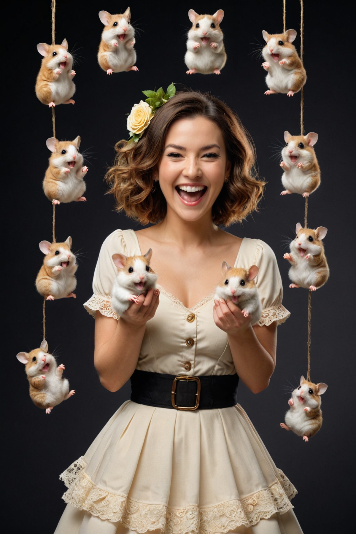 AI绘画StableDiffusion带信息样图（civitai.com网站精选）-女孩与小仓鼠