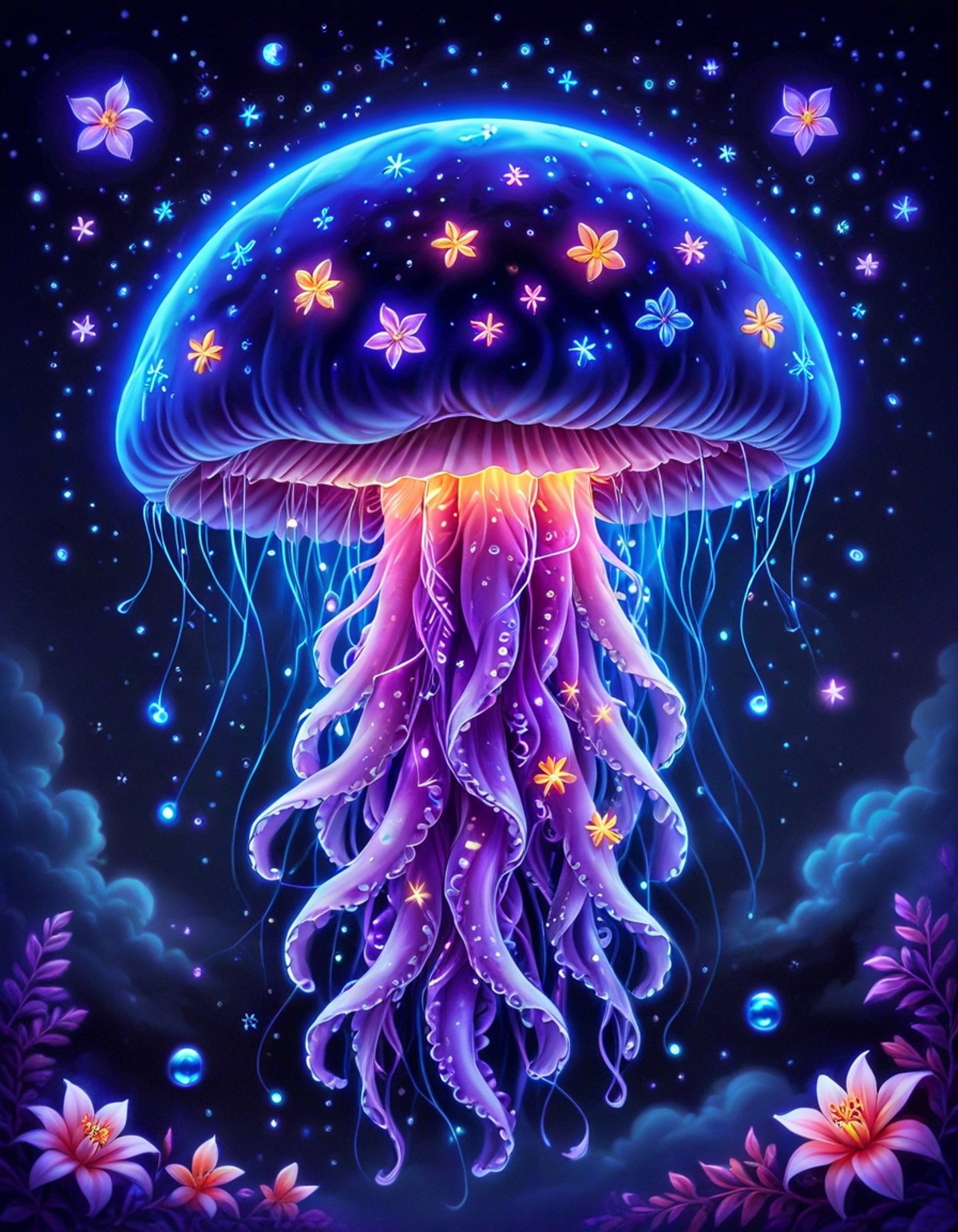 AI绘画StableDiffusion带信息样图（civitai.com网站精选）-梦幻水母