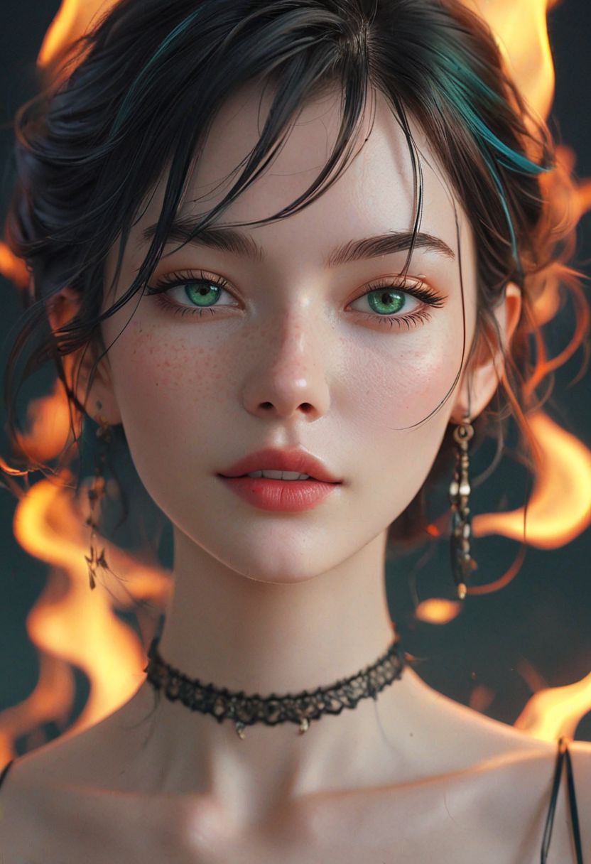 AI绘画StableDiffusion带信息样图（civitai.com网站精选）-长颈少女