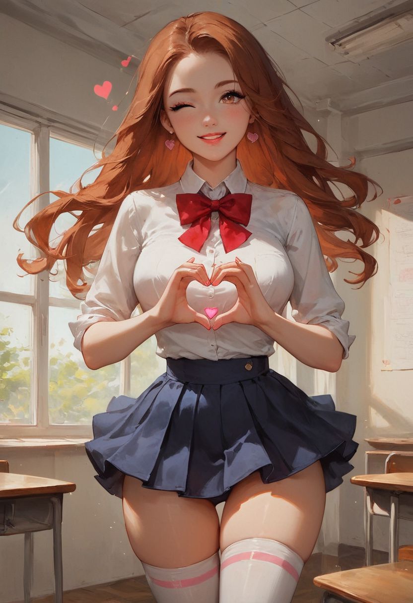 AI绘画StableDiffusion带信息样图（civitai.com网站精选）-比爱心的少女