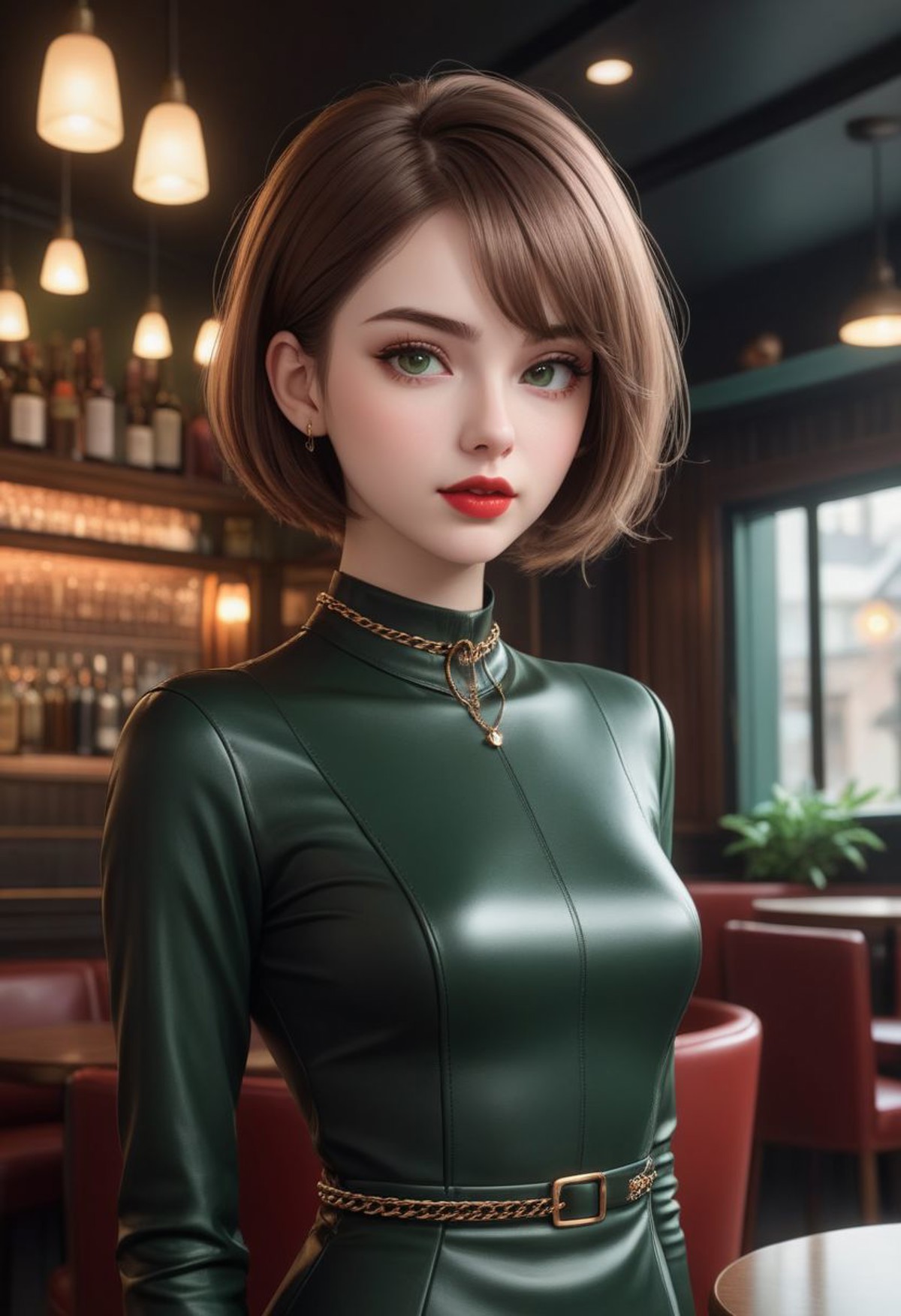 AI绘画StableDiffusion带信息样图（civitai.com网站精选）-紧身皮衣少女