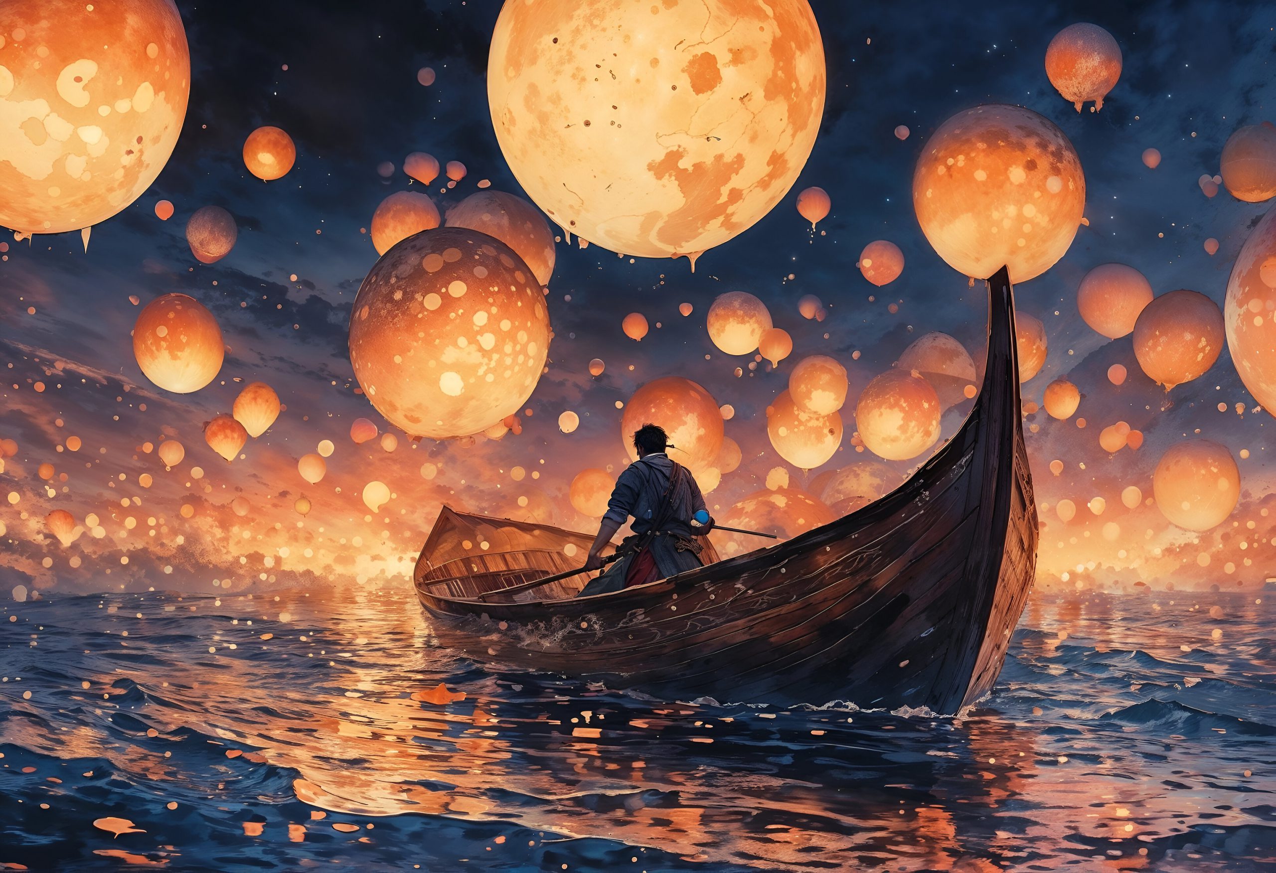 AI绘画StableDiffusion带信息样图（civitai.com网站精选）-湖上的小船