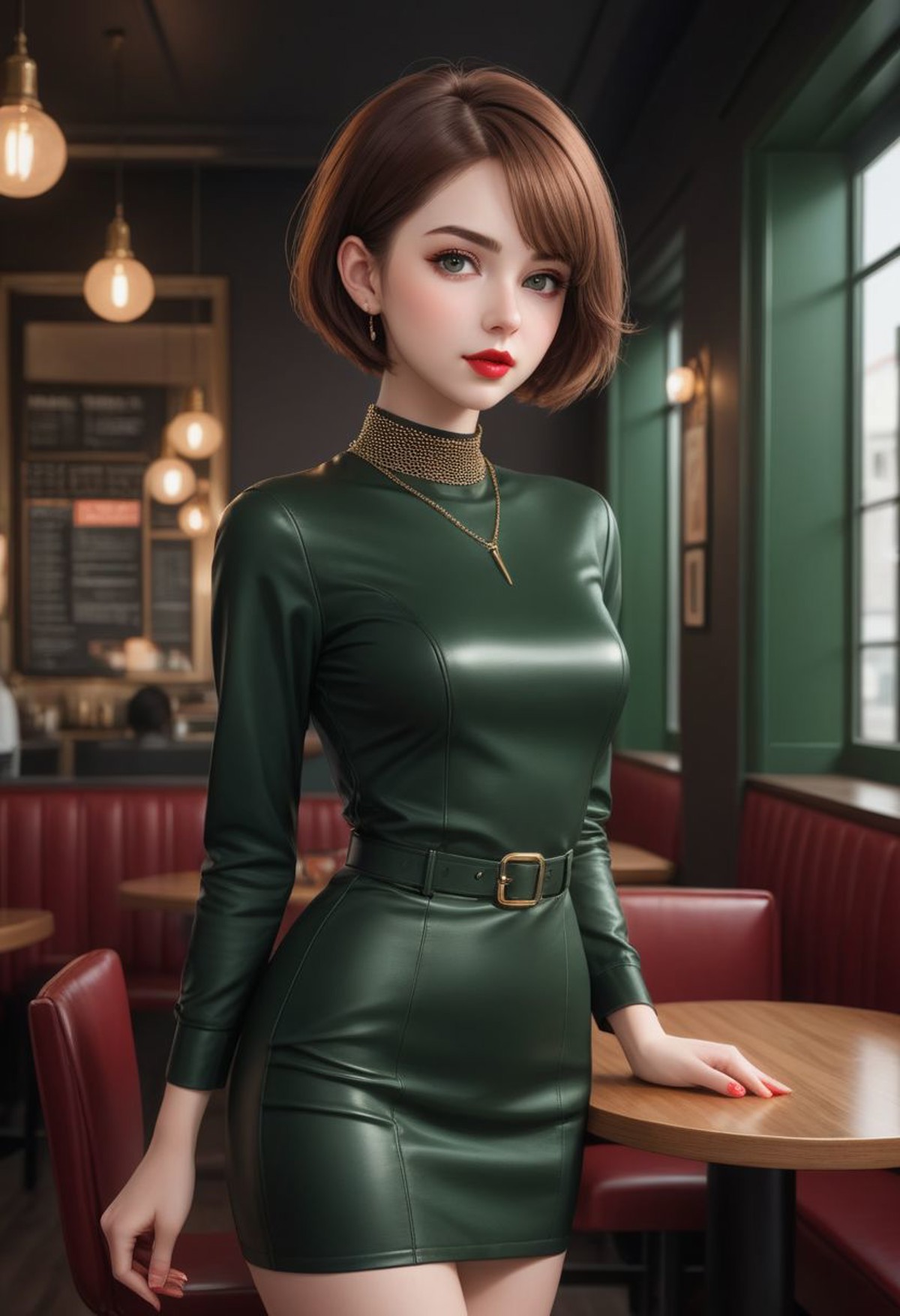 AI绘画StableDiffusion带信息样图（civitai.com网站精选）-紧身连衣裙少女