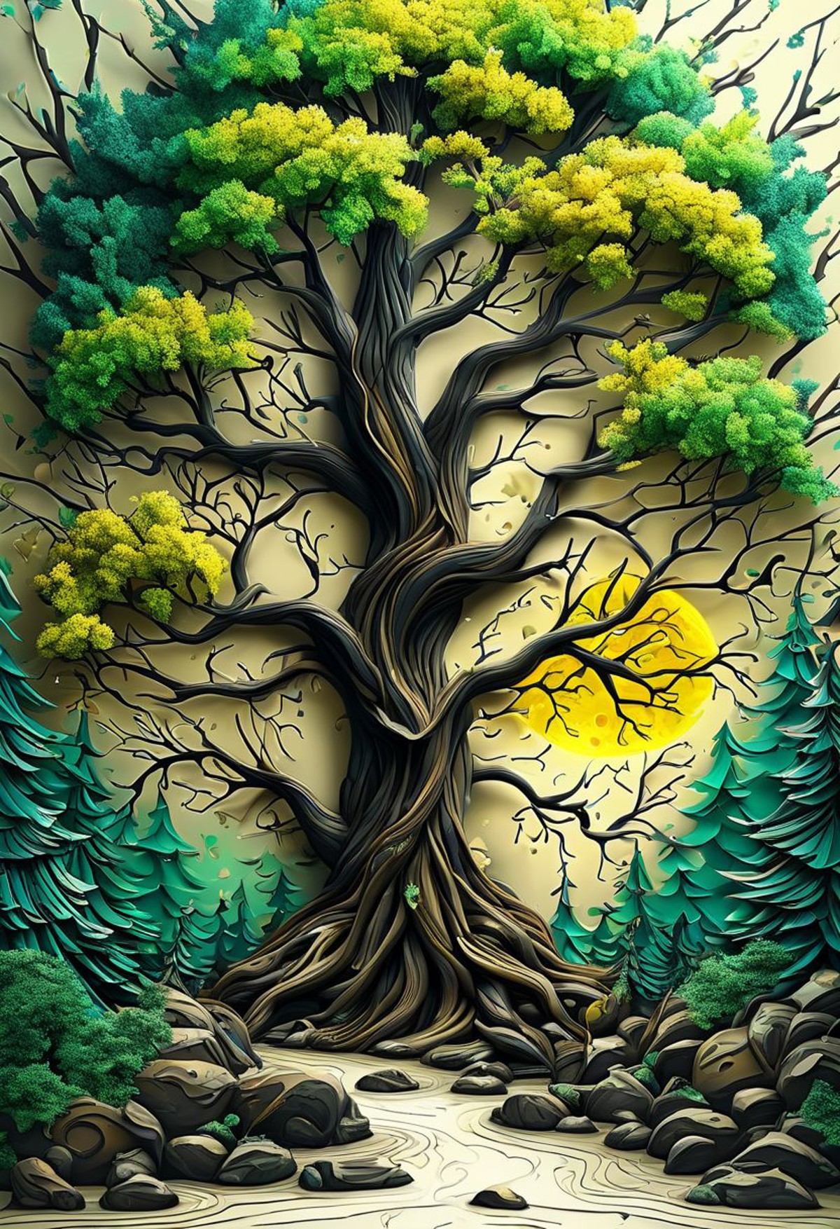 AI绘画StableDiffusion带信息样图（civitai.com网站精选）-一株大树
