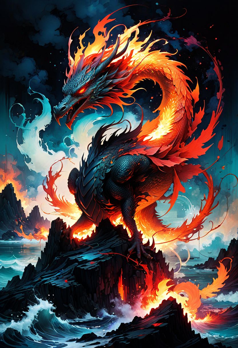 AI绘画StableDiffusion带信息样图（civitai.com网站精选）-海边的火龙