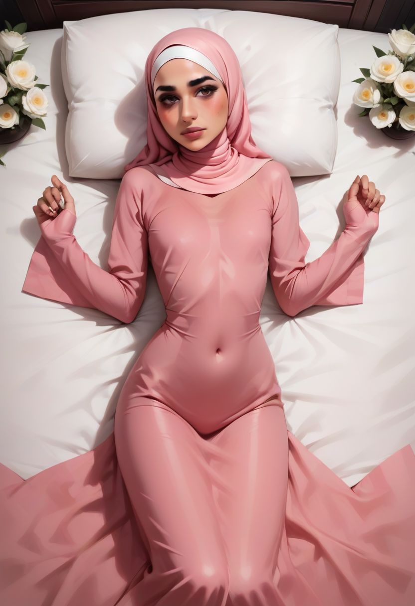 AI绘画StableDiffusion带信息样图（civitai.com网站精选）-躺在床上的少女