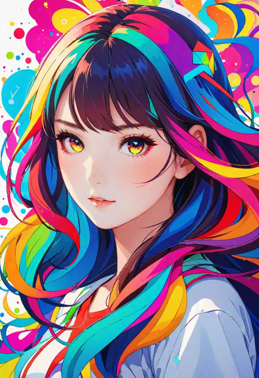 AI绘画StableDiffusion带信息样图（civitai.com网站精选）-五彩少女画