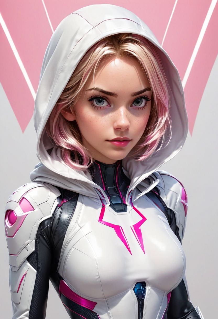 AI绘画StableDiffusion带信息样图（civitai.com网站精选）-连帽衫少女