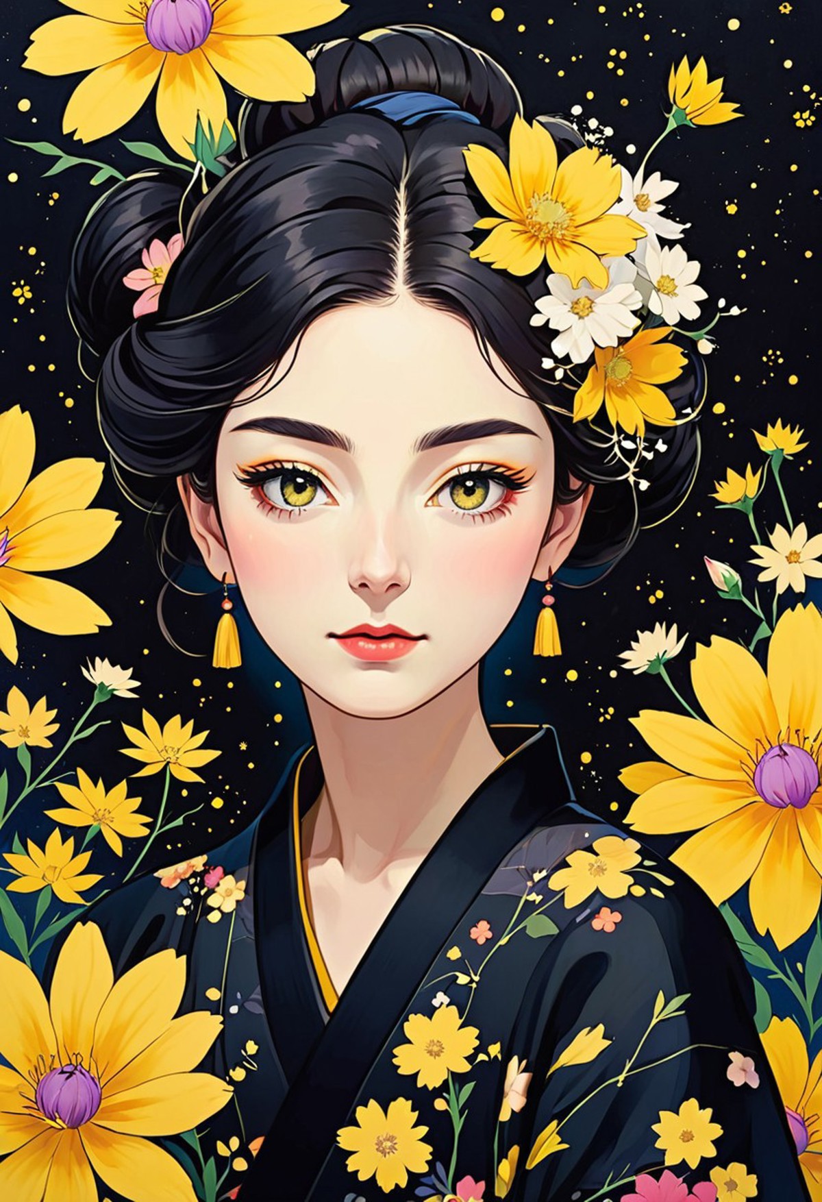 AI绘画StableDiffusion带信息样图（civitai.com网站精选）-工笔画和服少妇