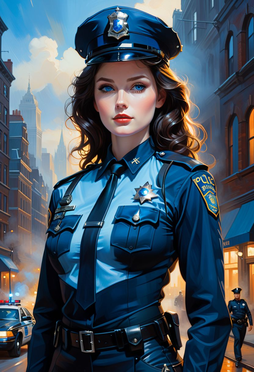 AI绘画StableDiffusion带信息样图（civitai.com网站精选）-漂亮的女警察