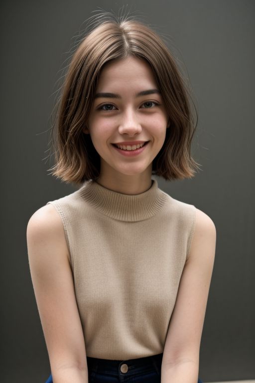 AI绘画StableDiffusion带信息样图（civitai.com网站精选）-苗条的短发少女