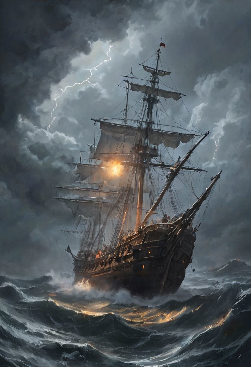 AI绘画StableDiffusion带信息样图（civitai.com网站精选）-雷雨中的帆船