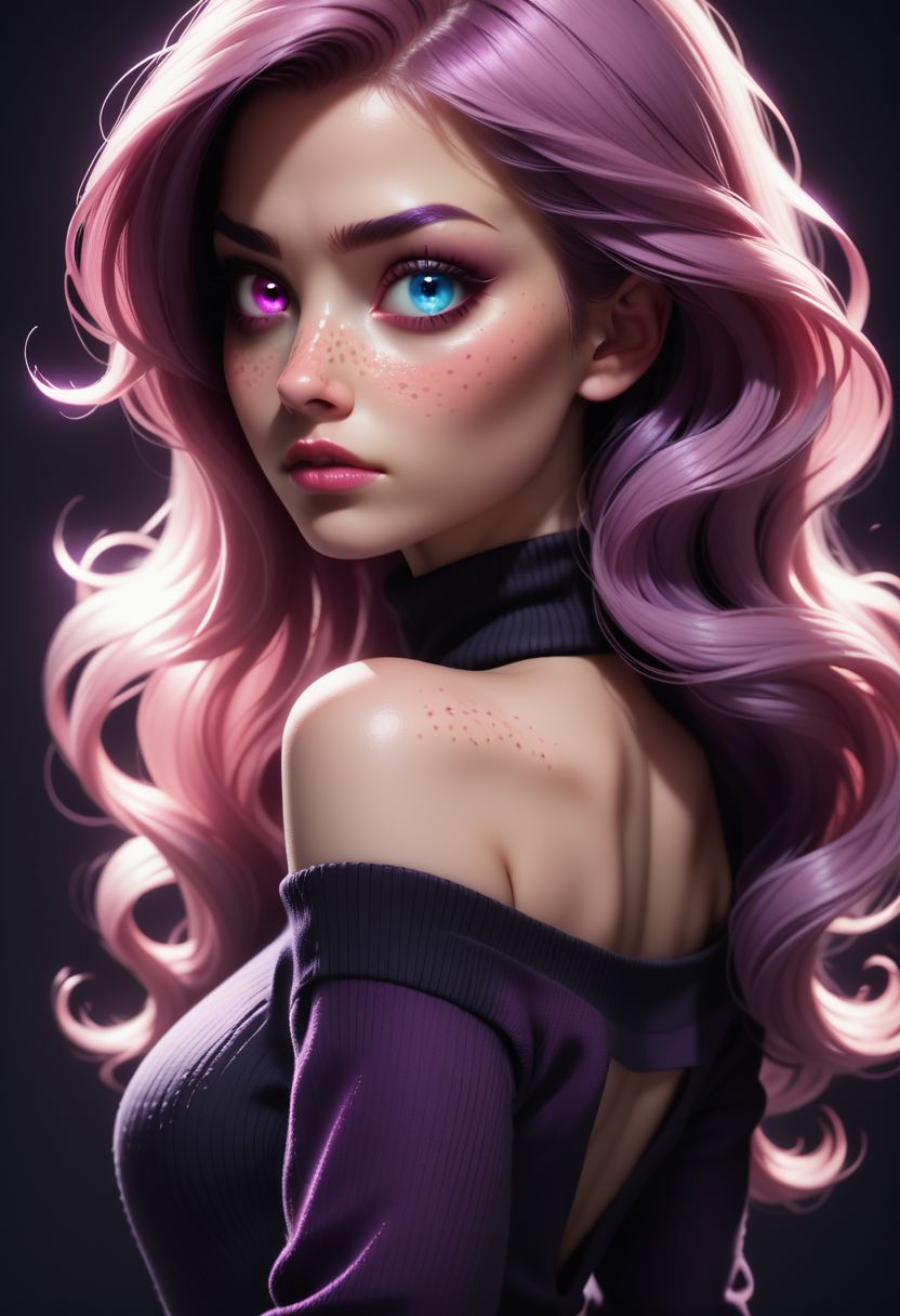 AI绘画StableDiffusion带信息样图（civitai.com网站精选）-紫发少女