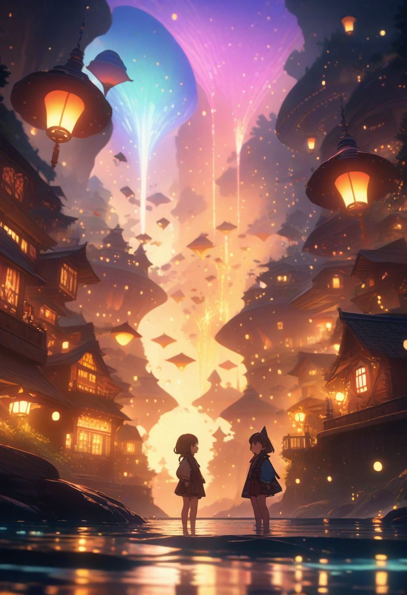 AI绘画StableDiffusion带信息样图（civitai.com网站精选）-两个小女孩与梦幻城堡