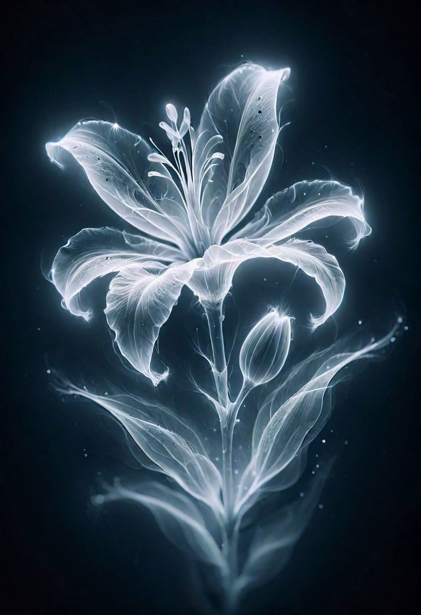 AI绘画StableDiffusion带信息样图（civitai.com网站精选）-X光下的花朵