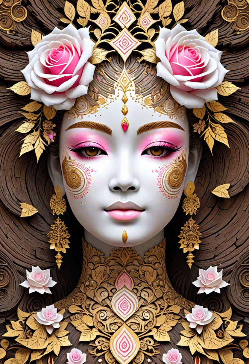AI绘画StableDiffusion带信息样图（civitai.com网站精选）-传统彩妆女人