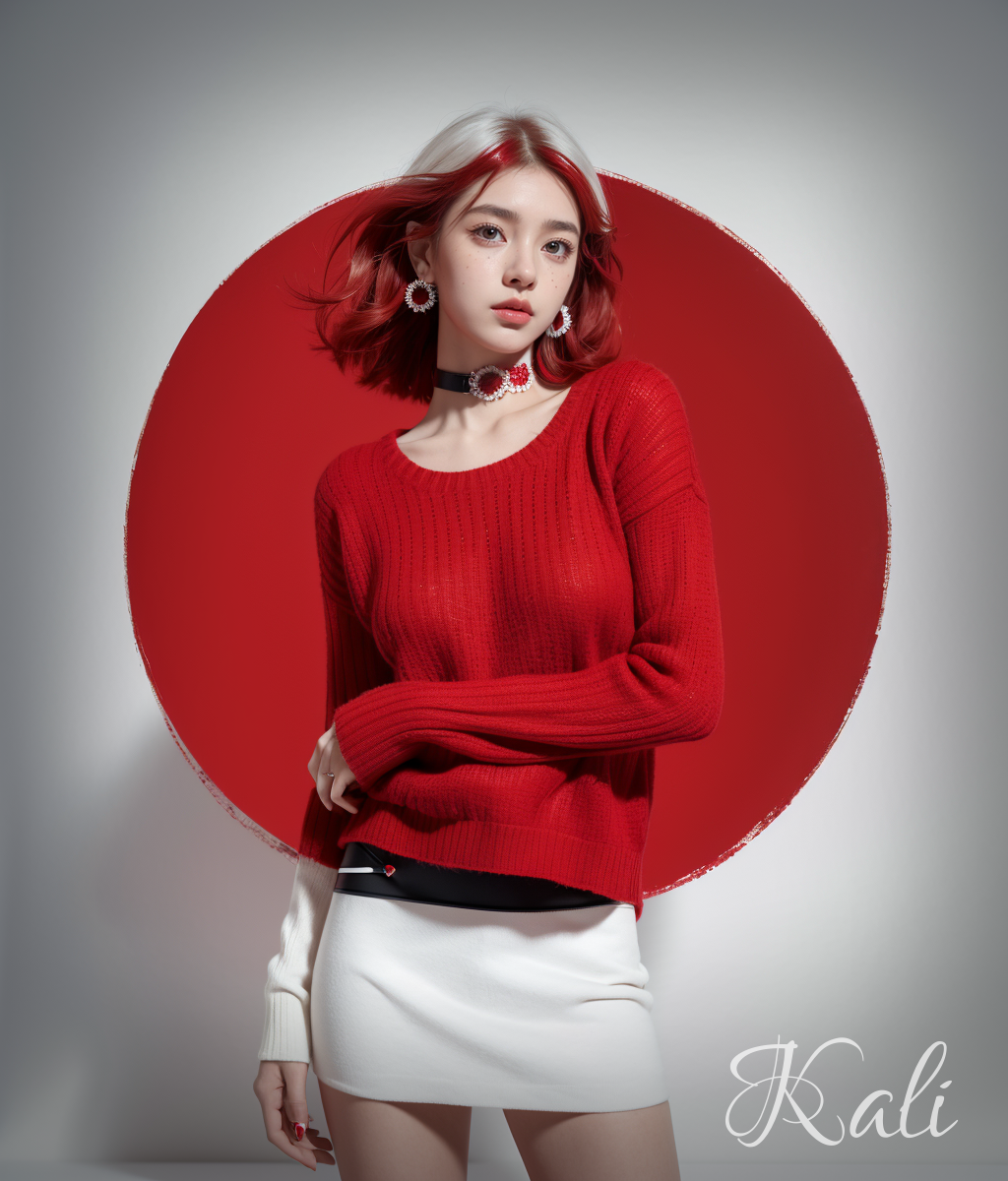 AI绘画StableDiffusion带信息样图（civitai.com网站精选）-红衣少女