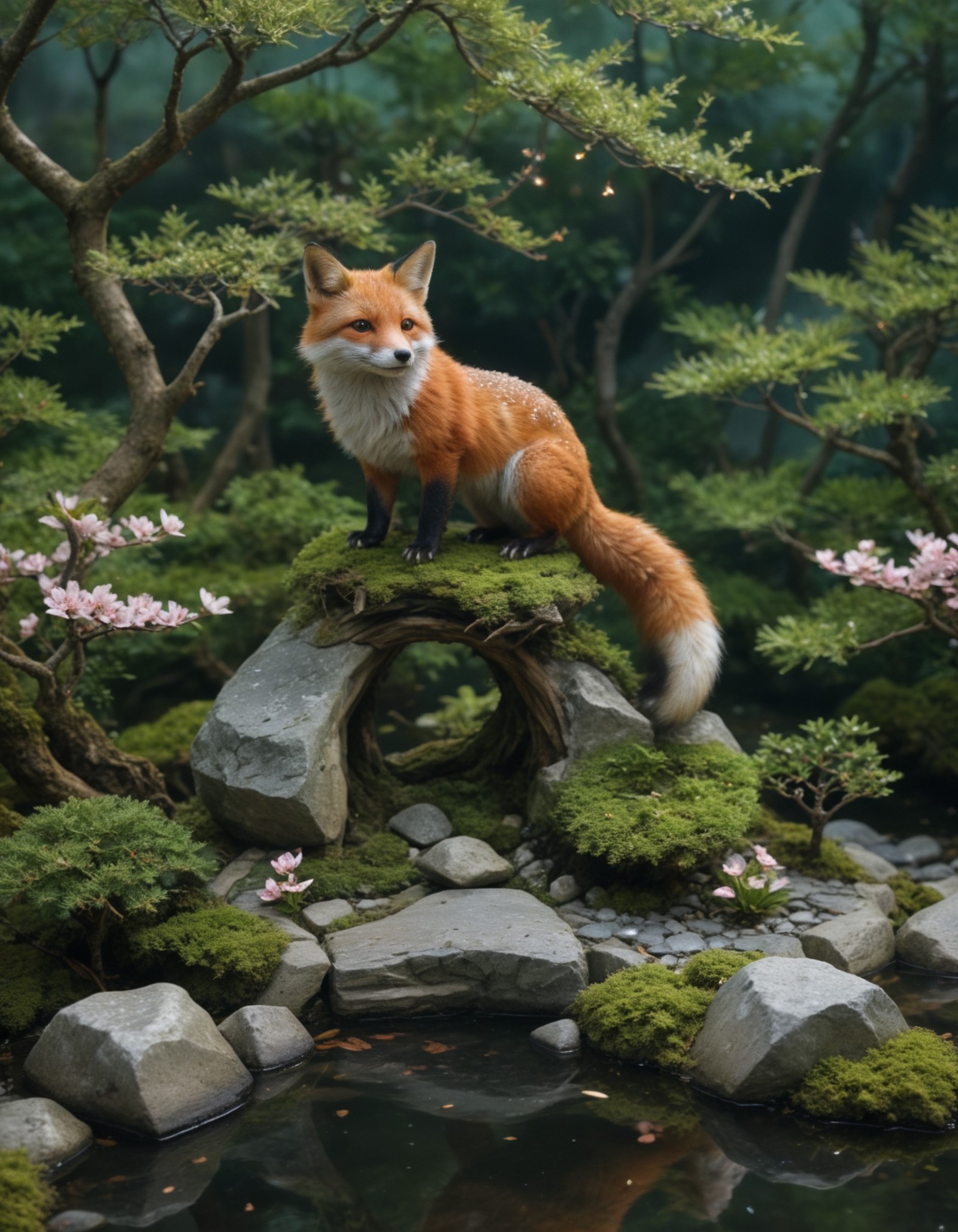 AI绘画StableDiffusion带信息样图（civitai.com网站精选）-树桩上的小狐狸