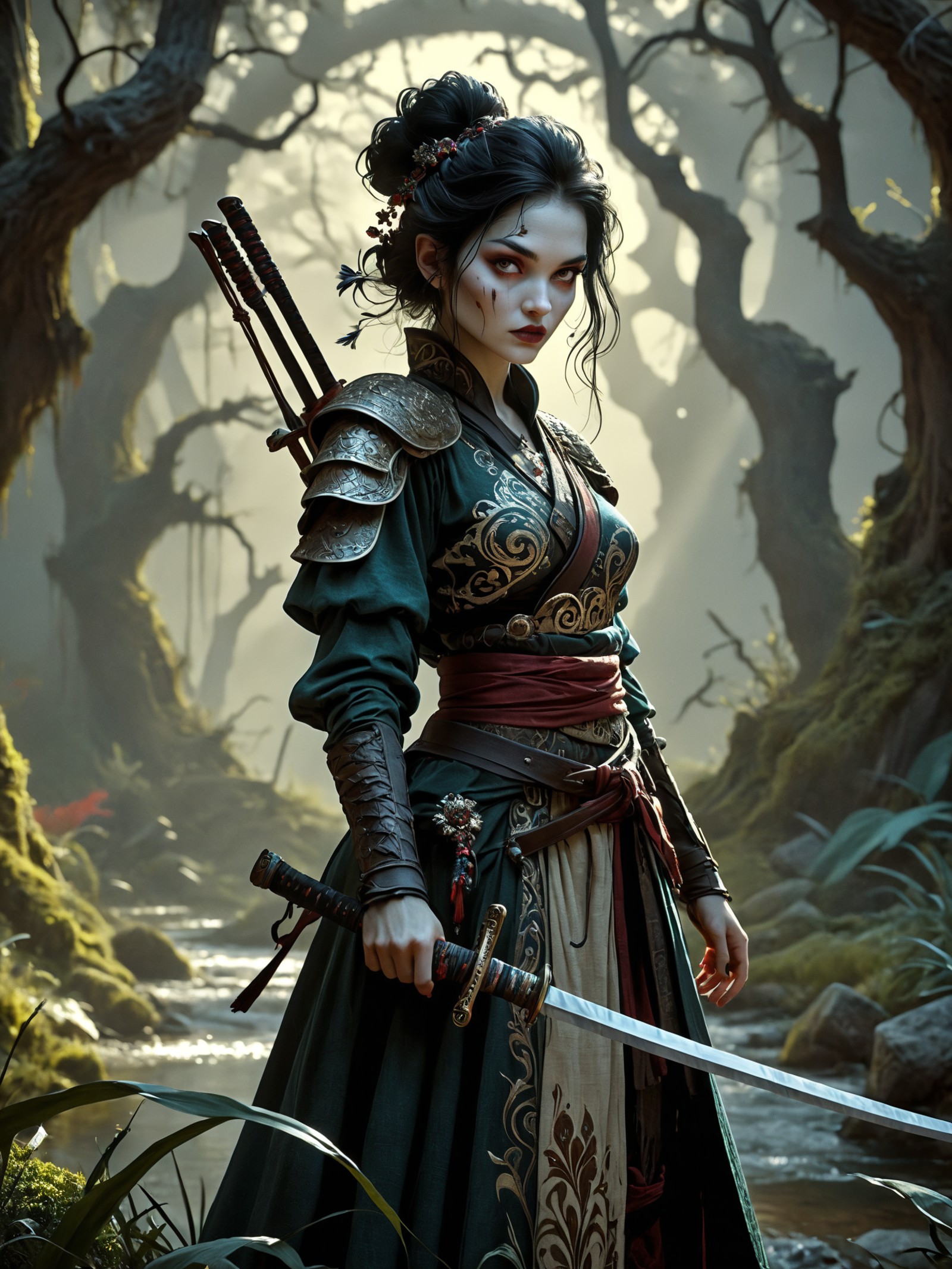AI绘画StableDiffusion带信息样图（civitai.com网站精选）-女武士
