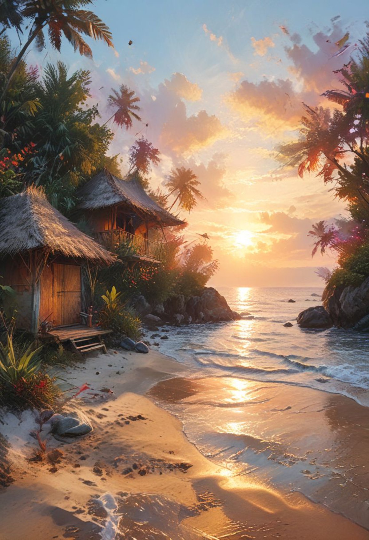 AI绘画StableDiffusion带信息样图（civitai.com网站精选）-海边的小木屋
