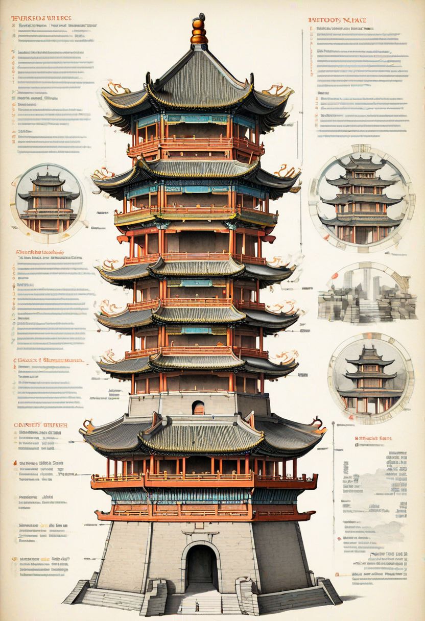 AI绘画StableDiffusion带信息样图（civitai.com网站精选）-中式木塔