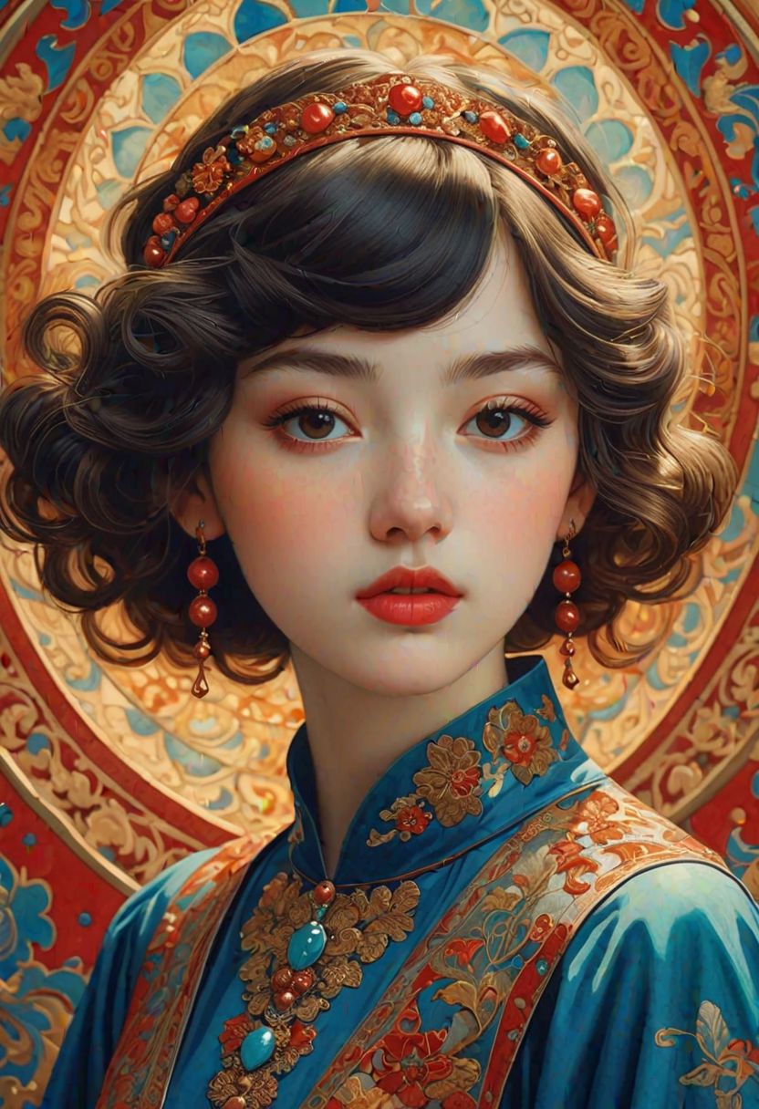 AI绘画StableDiffusion带信息样图（civitai.com网站精选）-华服少女