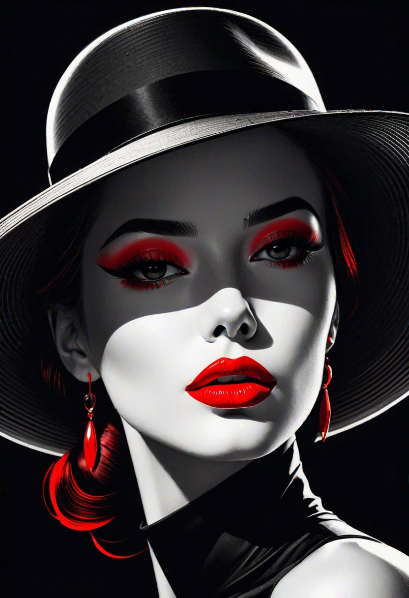 AI绘画StableDiffusion带信息样图（civitai.com网站精选）-黑白美少妇