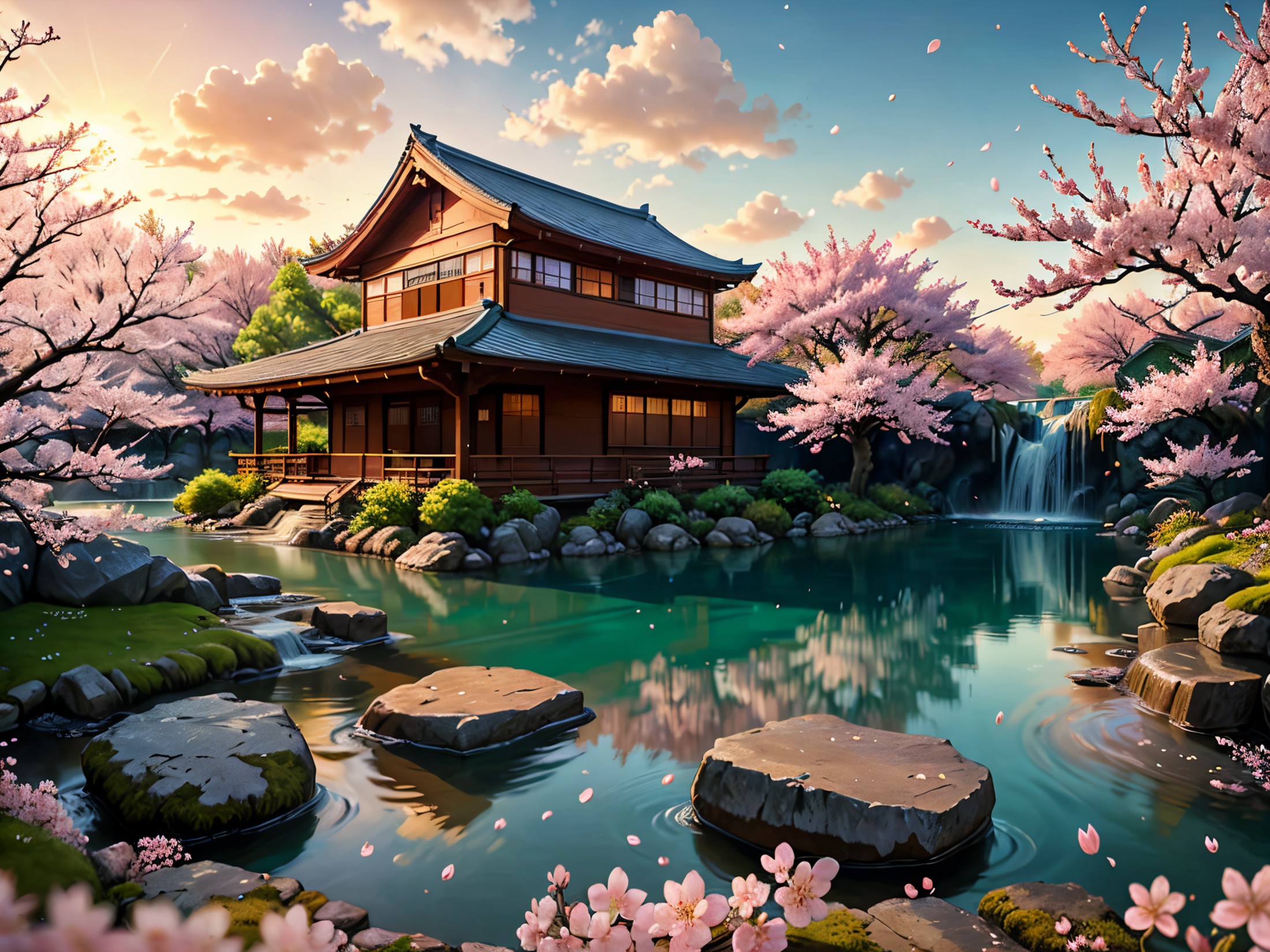 AI绘画StableDiffusion带信息样图（civitai.com网站精选）-日式园林