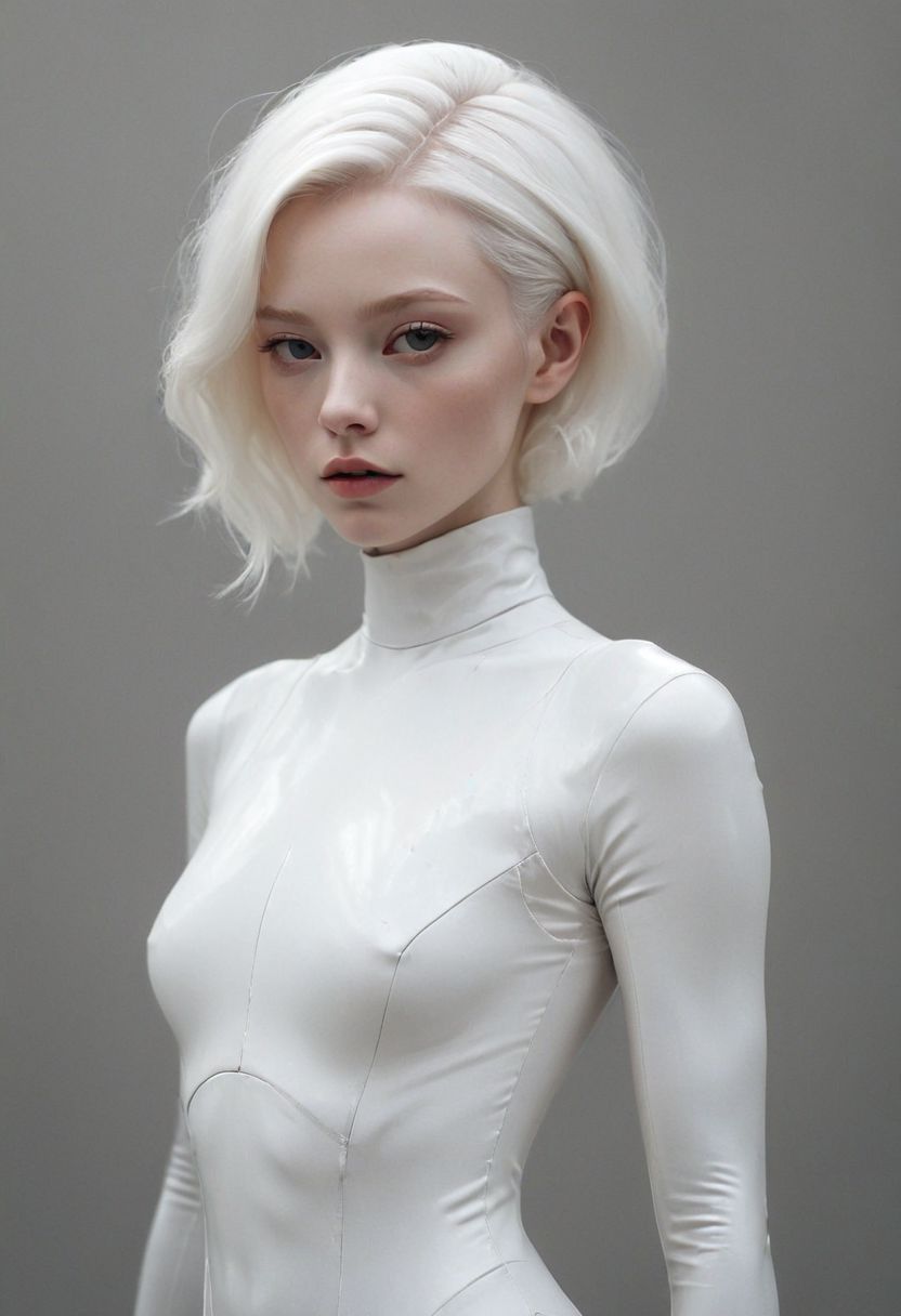 AI绘画StableDiffusion带信息样图（civitai.com网站精选）-白色胶衣少女