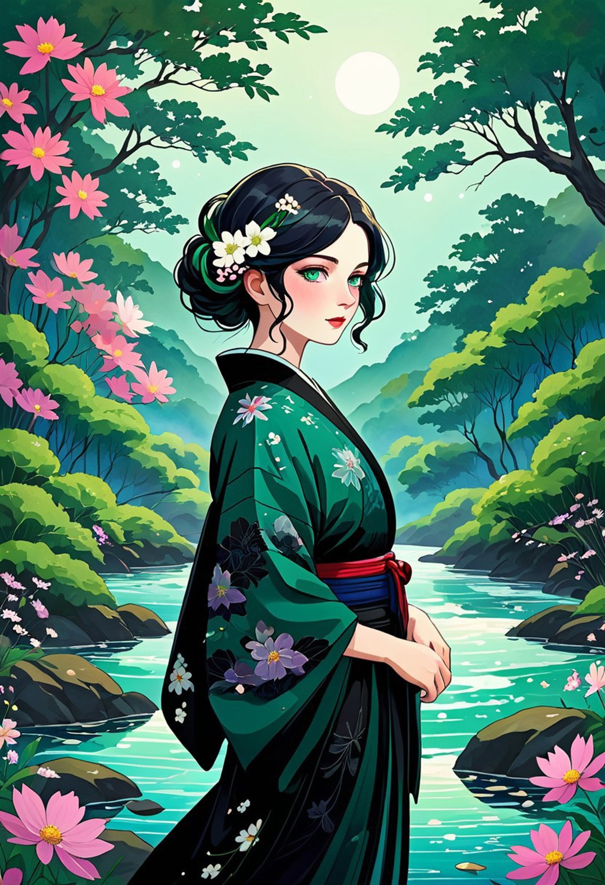 AI绘画StableDiffusion带信息样图（civitai.com网站精选）-和服少女