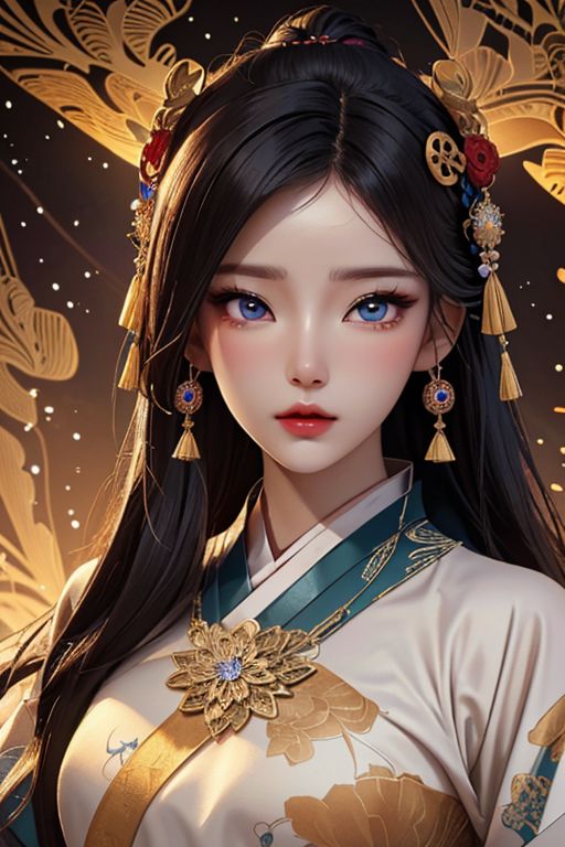 AI绘画StableDiffusion带信息样图（civitai.com网站精选）-中式汉服少女