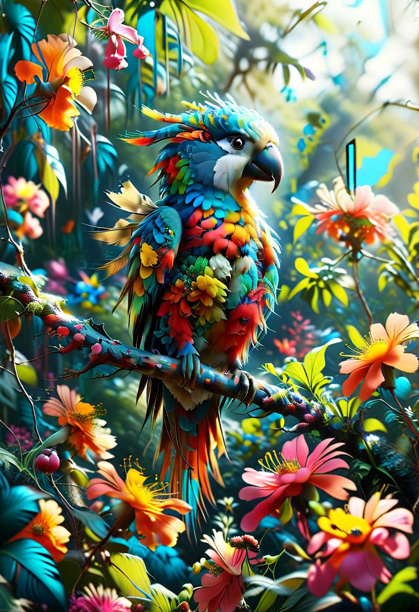 AI绘画StableDiffusion带信息样图（civitai.com网站精选）-花鹦鹉