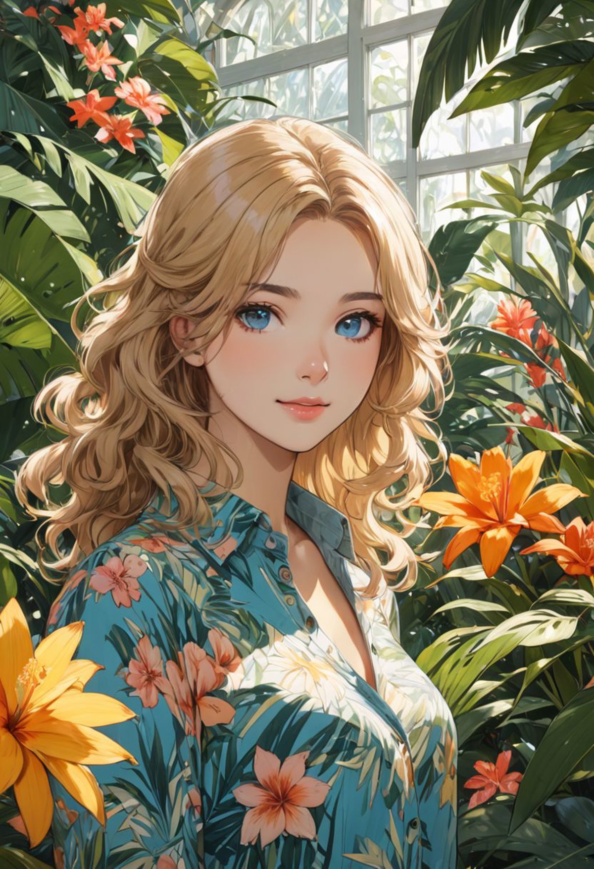 AI绘画StableDiffusion带信息样图（civitai.com网站精选）-花衬衫美少女