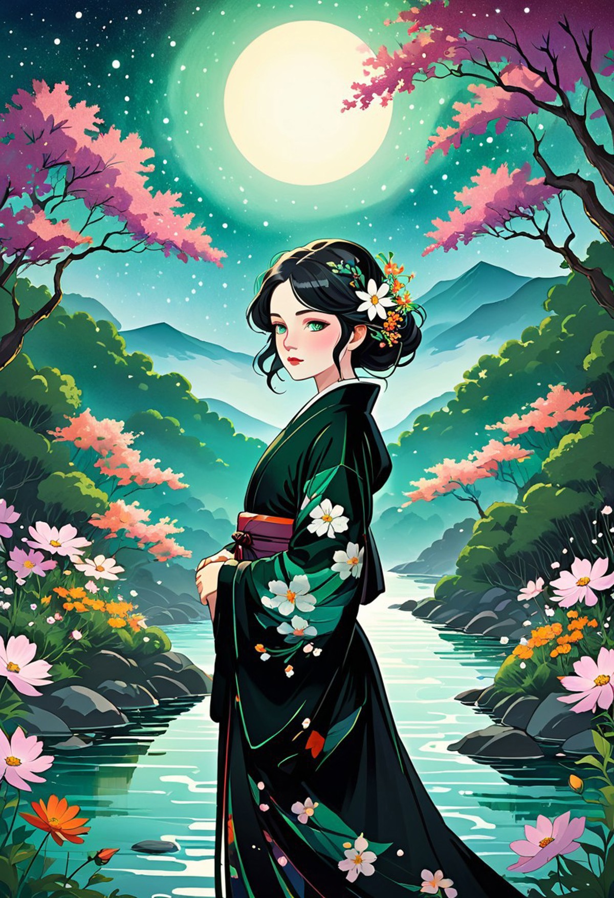 AI绘画StableDiffusion带信息样图（civitai.com网站精选）-和服少女